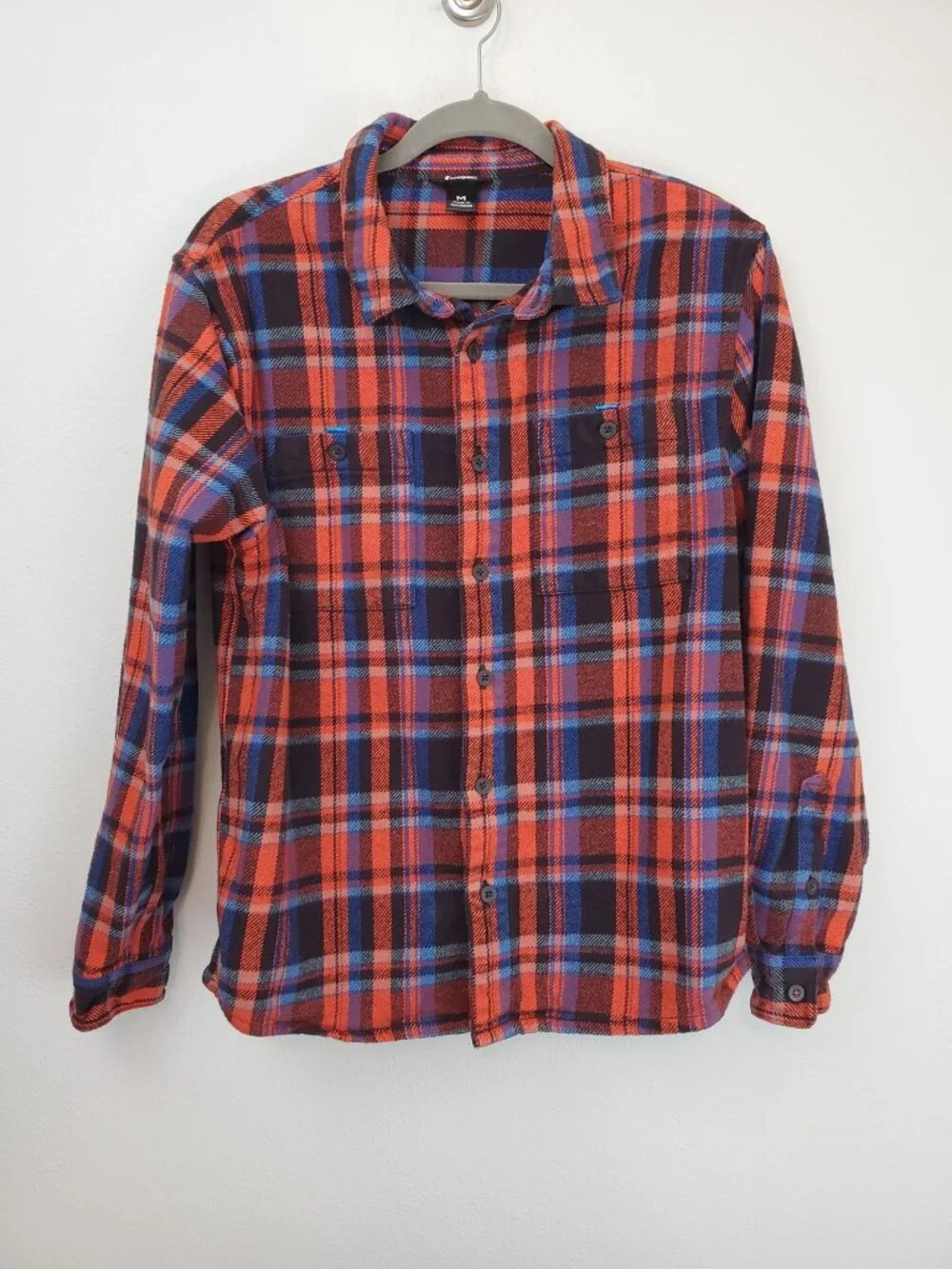 Cotopaxi men's Mero Organic flannel shirt in Cavern Plaid
